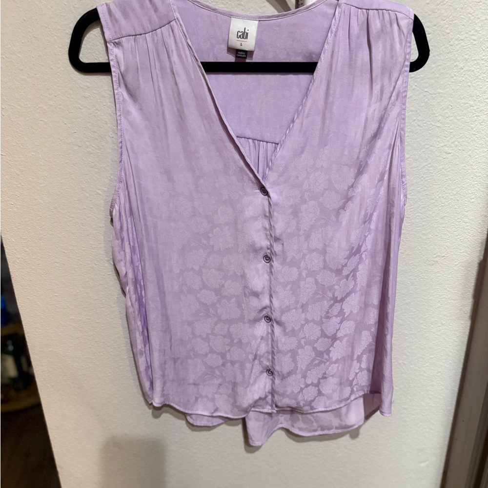 CAbi Light Purple Sleeveless Blouse